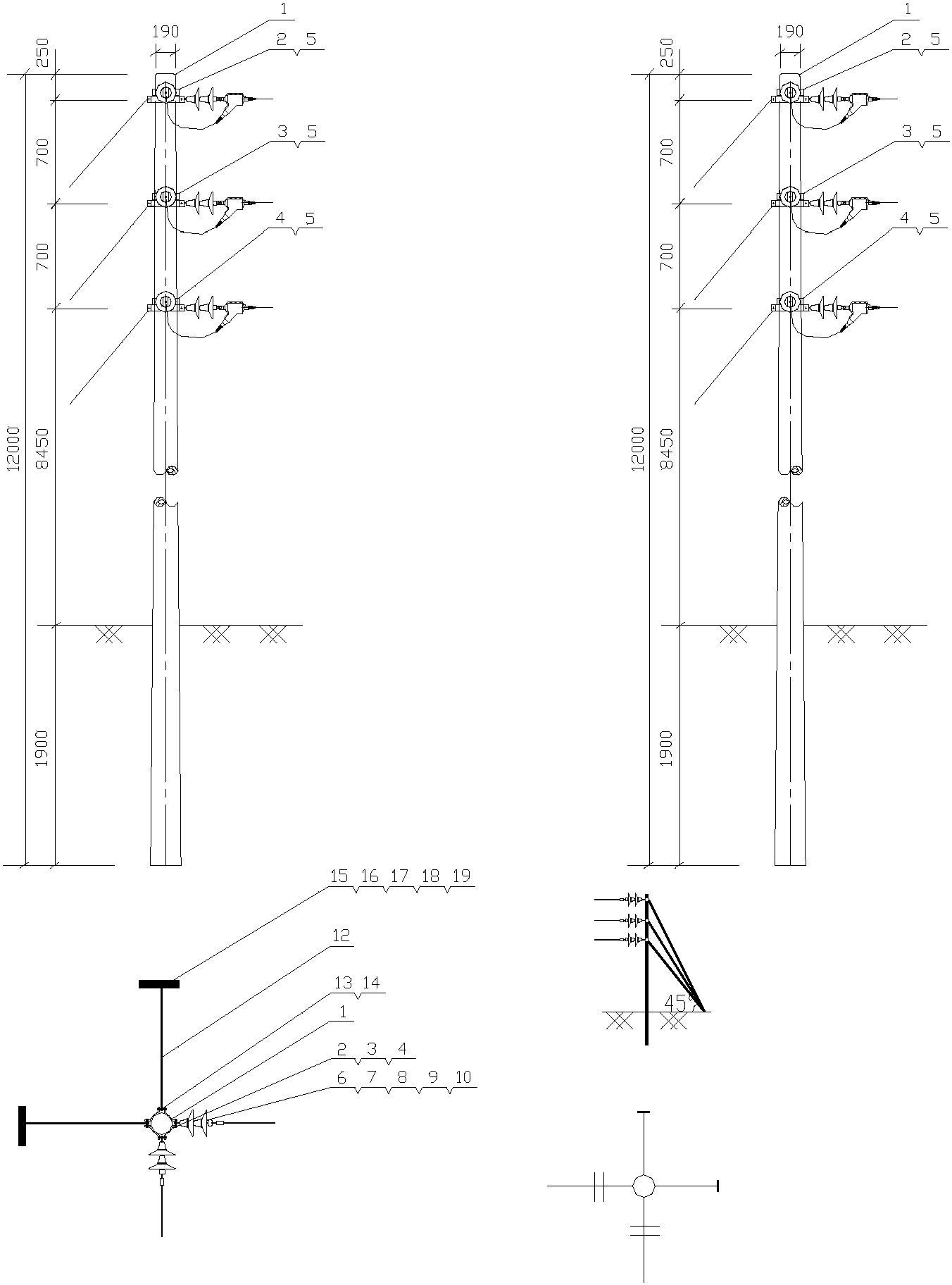 1.1.5 轉(zhuǎn)角桿